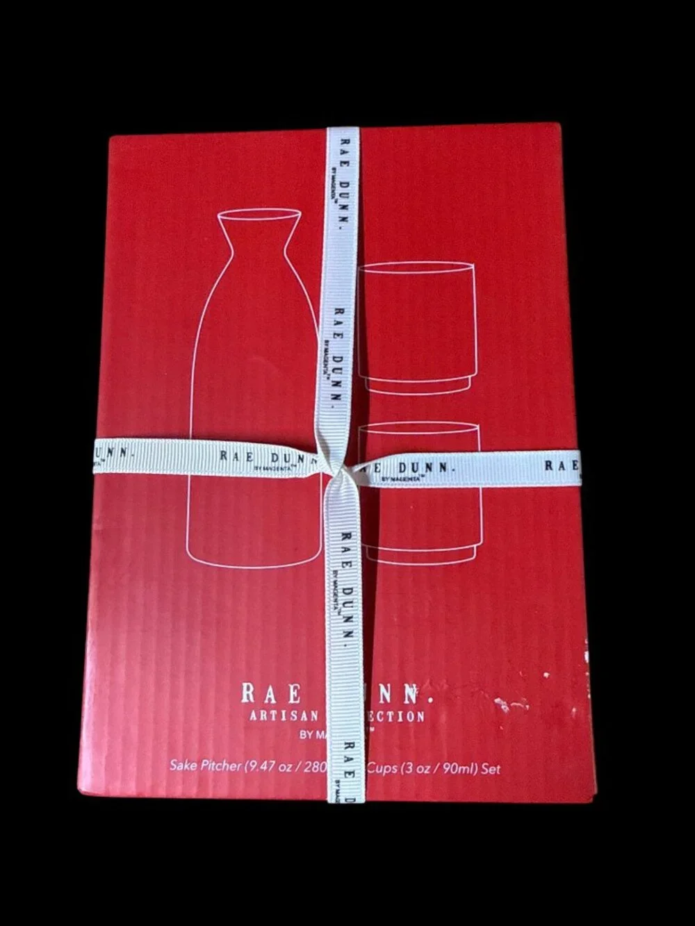 Rae Dunn White SAKE & SIP Ceramic Set by Magenta New in Box